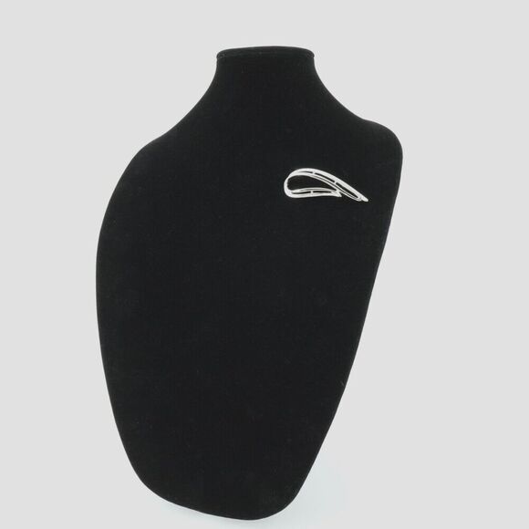 Vintage Sarah Coventry Swirl Brooch Abstract Silver Tone Signed Timeless - Picture 1 of 12